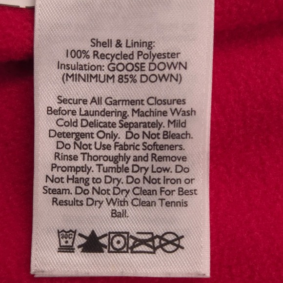 Eddie Bauer Stormdown 800 Goose Down Puffer Vest Full Zip Red Womens XL Tall - Picture 7 of 9